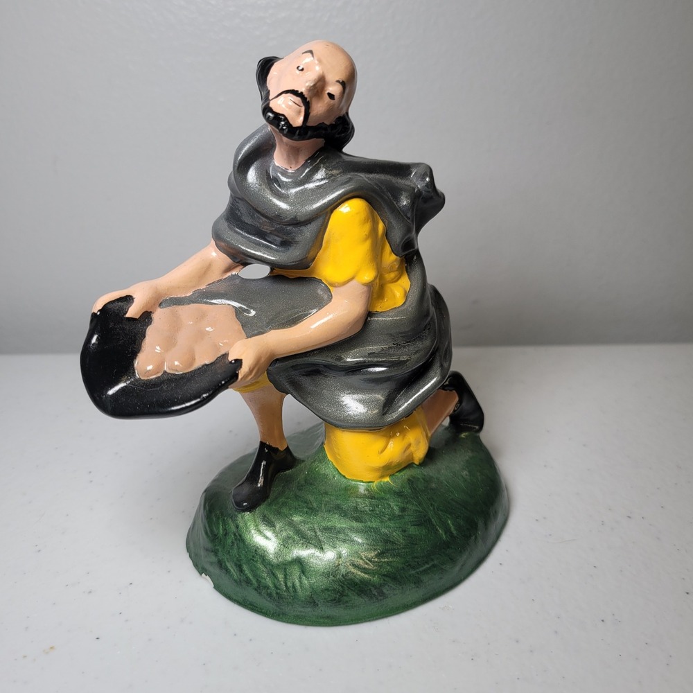 Pacific Mold Egg Offering Vintage Ceramic Nativity Piece‎ Kneeling Man Figurine